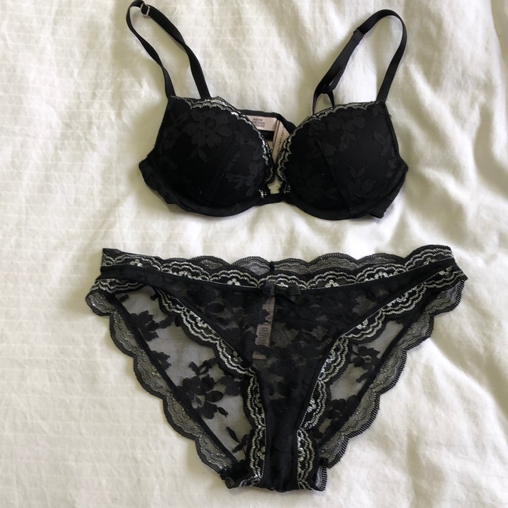 Victoria’s Secret lace and silver set